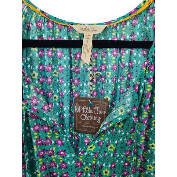 Matilda Jane Women's Brilliant Daydream Age of Aquarius Peasant Dress Large NWT - Picture 3 of 7